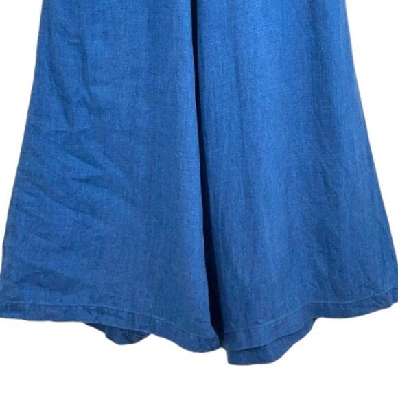CP Shades x Gorsuch Linen Wide Leg Pants Blue Size Medium Pre-Loved - Picture 2 of 6